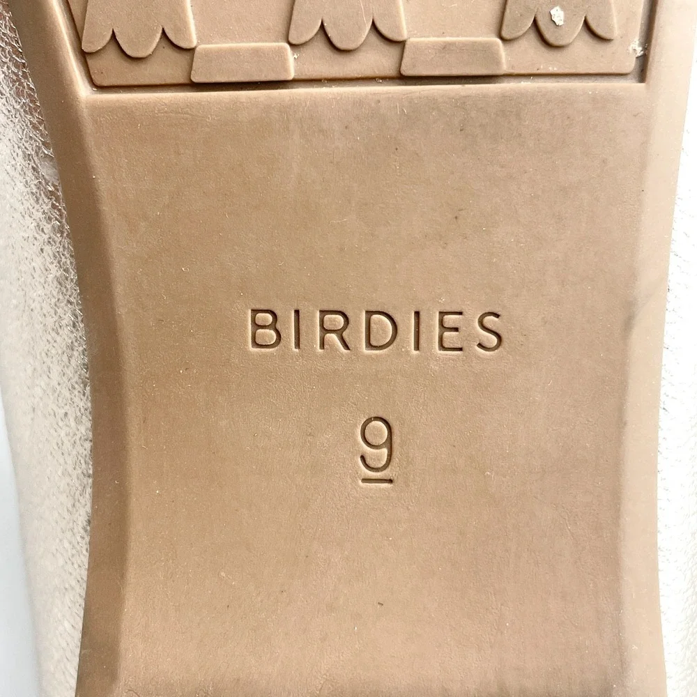 Birdies Womens 9 Goldfinch Ballet Flats Shoe Champagne Metallic Leather Cocktail